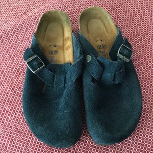 Blue suede Birkenstock